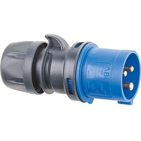 CEE-Stecker 230 V, 3-polig, IP44 - blau/grau