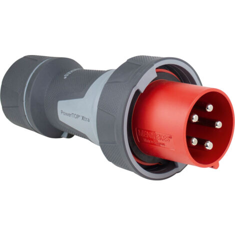 CEE Stecker 400V 125A 5-polig 6h rot Schraubanschluss IP67