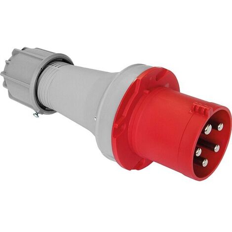 CEE-Stecker Power Twist IP44, 400V, 63A - rot/grau