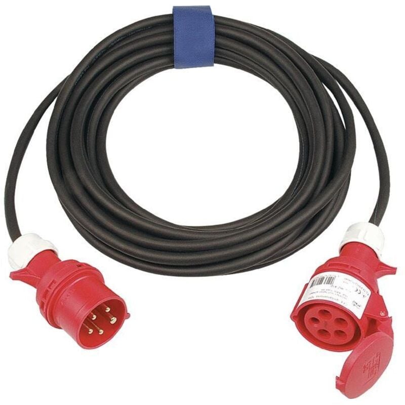 Rallonge CEE 16 A 400 V 25 m H07RN-F 5 x 1,5 mm² noir IP44