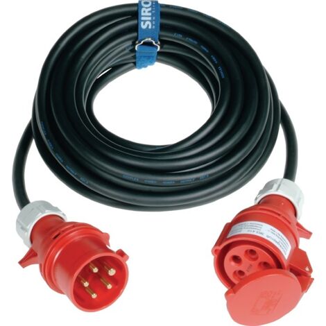 CEE-Verlängerung 16 A 400 V 10m H07RN-F 5x2,5 mm² schwarz IP44