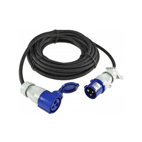 CEE Verlängerungskabel 10Meter IP44 Stecker Kupplung Schutzdeckel