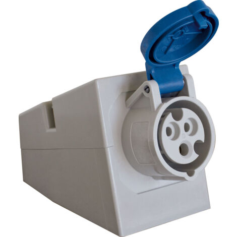 CEE Wanddose + Klappdeckel max. 2,5mm² 3-polig 230V 16A IP44