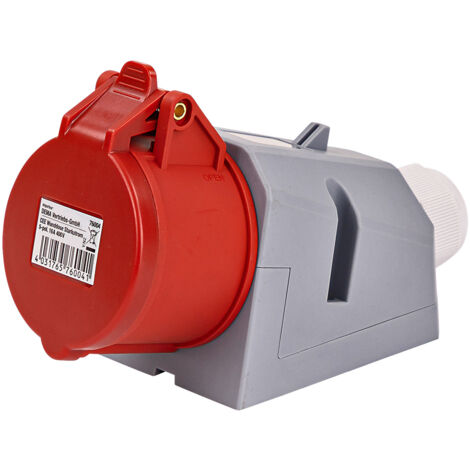 CEE Wanddose Starkstrom 5-pol. 16A 400V IP44 Starkstromsteckdose Wand Steckdose