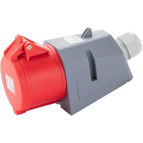 CEE Wanddose Starkstrom 5-pol. 32A 400V IP44 Starkstromsteckdose Wand Steckdose