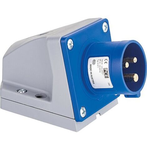 CEE-Wandgerätestecker 16A, 3-polig, 230V Twist TT, IP44 - Schraubenlos