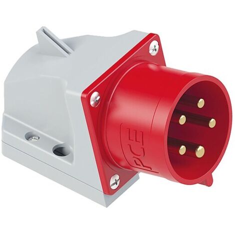 CEE-Wandgerätestecker 32A, 5-polig, 400V Twist TT, IP44 - Schraubenlos