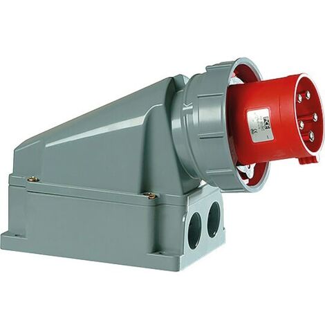 CEE-Wandgerätestecker 63A, 5-polig, 400V Power Twist, IP66/67 - inkl. Blindverschraubung