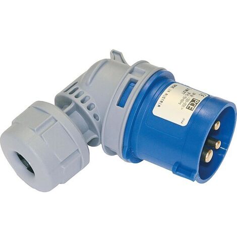 CEE-Winkelstecker 16A, 3-polig, 230V Twist TT, IP44 - Schraubenlos