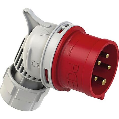 CEE-Winkelstecker 32A, 5-polig, 400V Twist, IP44 - Schraubklemmen