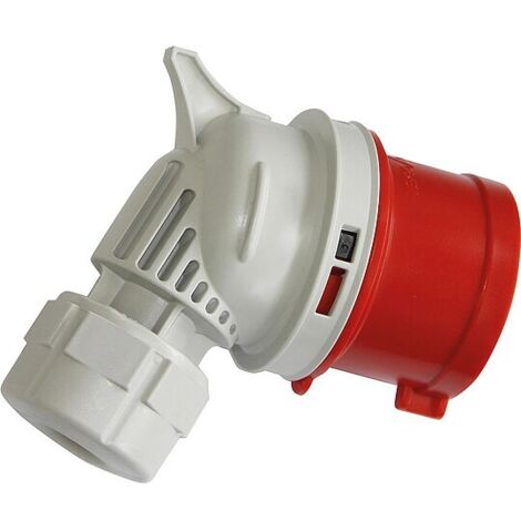 CEE-Winkelstecker Twist 16A, 5-polig, IP44, 400V - rot/grau