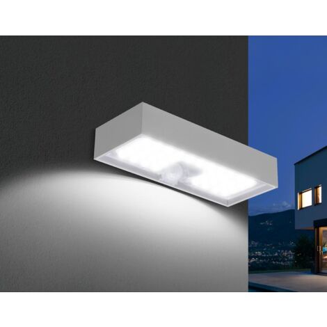 CEFONIERA Applique LED LED Lampe murale avec panneau solaire et capteurs de mouvement Domino de 600 Century de 6 Watt 800
