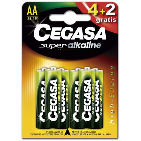 CEGASA pila alcalina AA LR6 blíster 4 uds