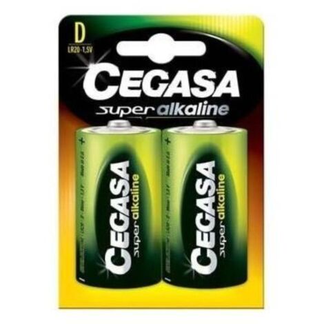 CEGASA pila super alkaline b.lr20 (2 uns) , 0BLISTER , CEGASA pila super alkaline b.lr20 (2 uns) , 0BLISTER