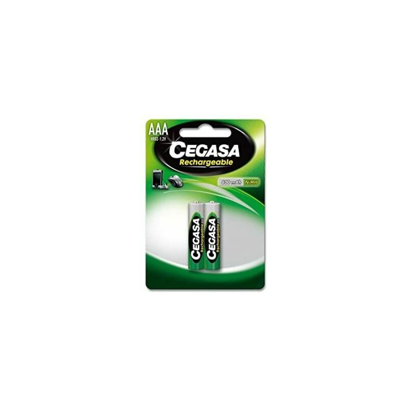 

pila recargable hr03 800 mah 1,2v bl.2 uds - Cegasa