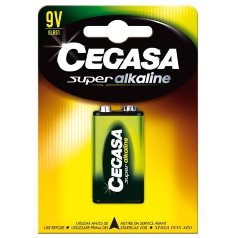 CEGASA Superalkaline - Pack Pila 6LR61, Color Verde