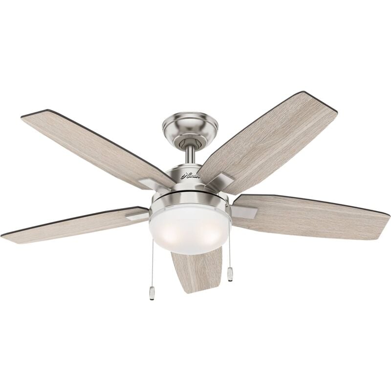 Hunter Fans - Ceiling Fan Arcot Nickel with Lights & Pull Cords