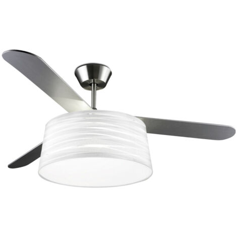 Ceiling fan Belmont Nickel / White with Light and Remote