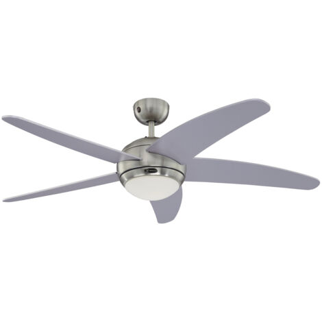 Ceiling Fan Bendan Silver with Light and Remote