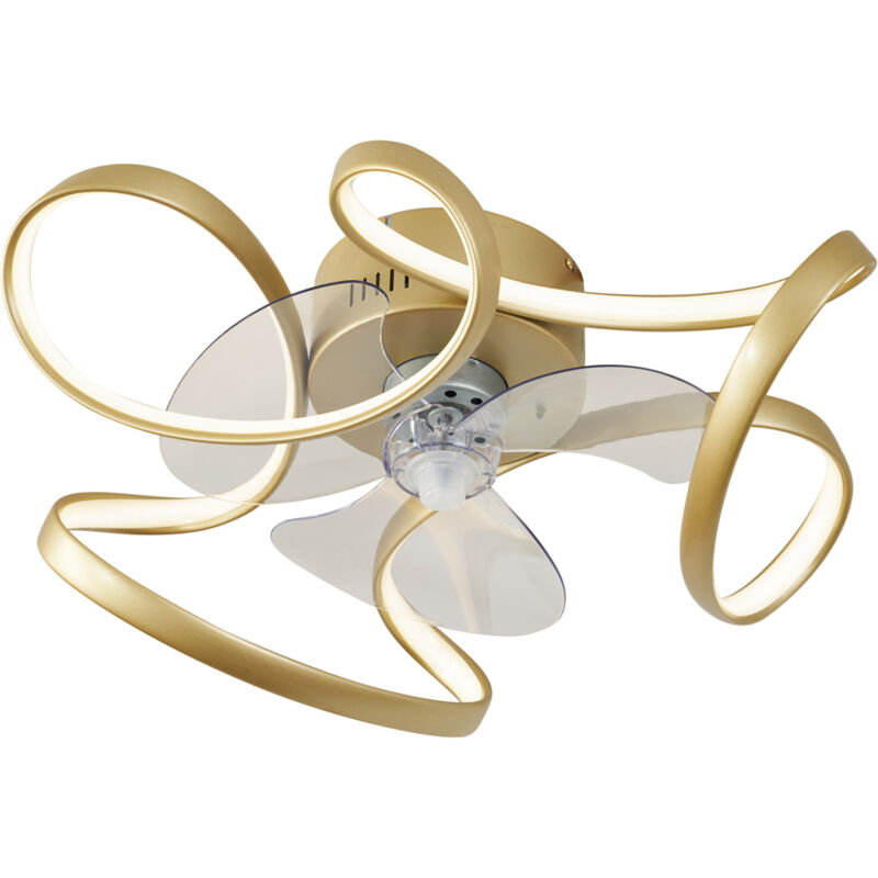 Image of Ceiling Fan Brass 55cm incl. LED&hellip;