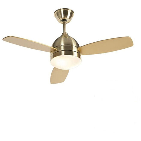 main image of "Ceiling fan brass with remote control - Rotar"
