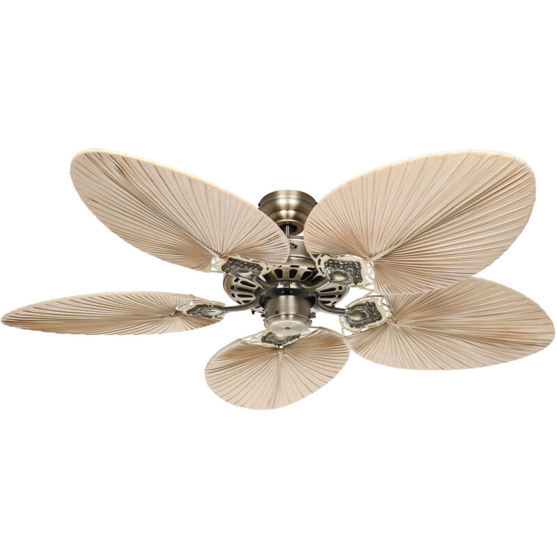 Ceiling Fan Classic Royal Antique Brass / Palm