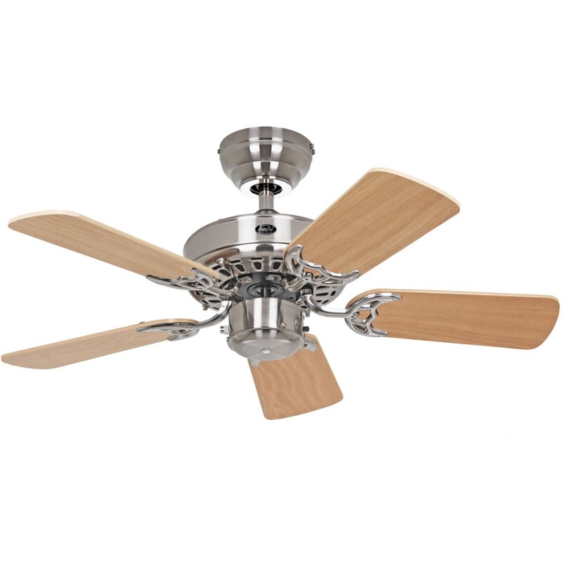 Ceiling Fan Classic Royal Brushed Chrome 75