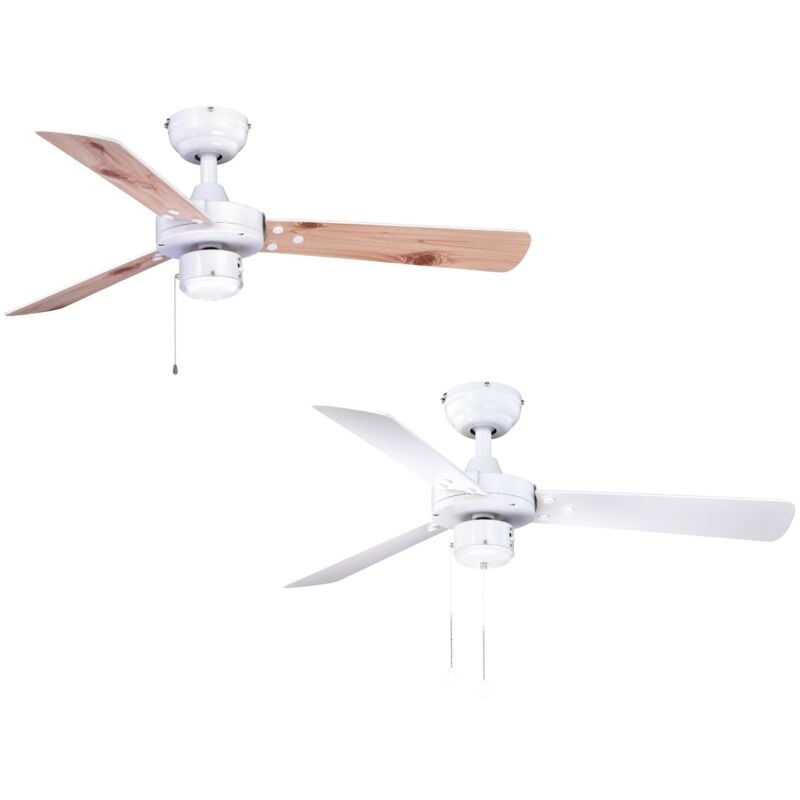 Ceiling Fan Cyrus White with Pull Cord