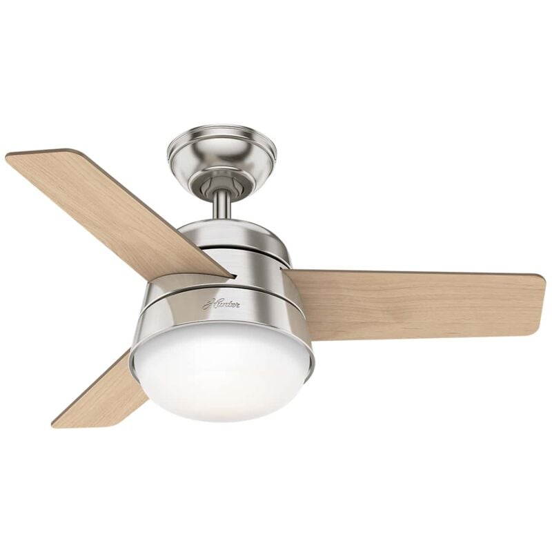 Hunter Fans - Ceiling fan Finley Nickel with Lights & Remote