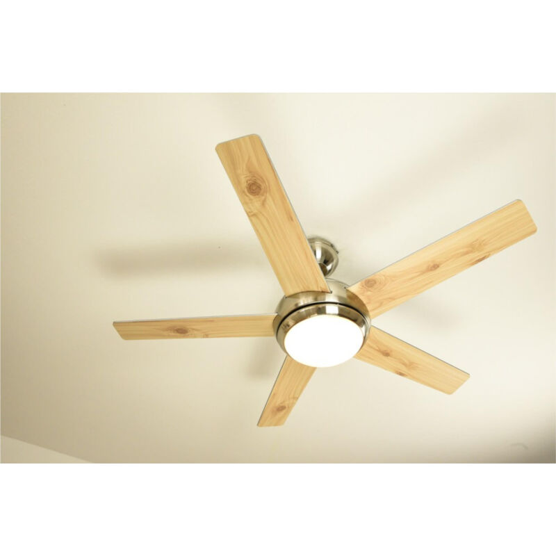 Ceiling Fan Fresco Nickel with Light and Remote