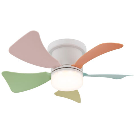 Ceiling Fan Hines White-Multi with LED & Remote