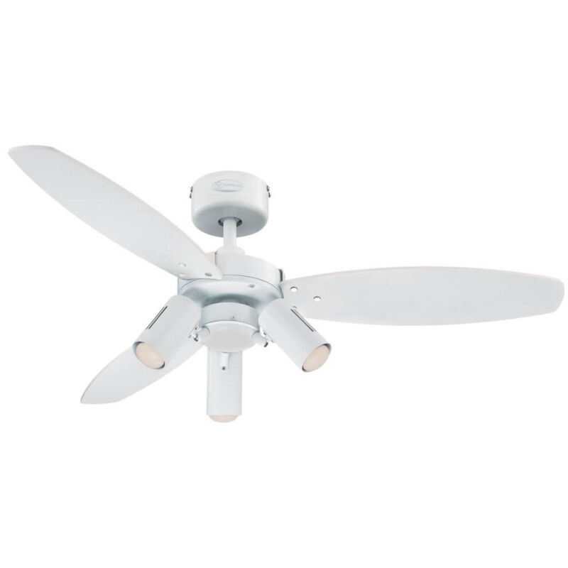 Westinghouse - Ceiling fan Jet Plus White 105cm / 42' with lights