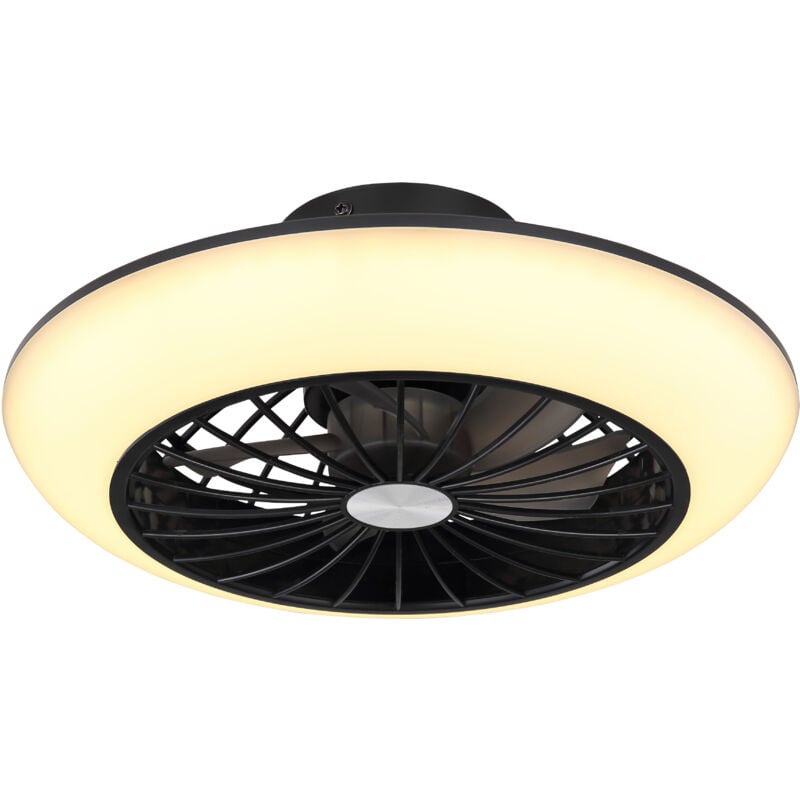 Globo - Ceiling fan Lafee Black with led light