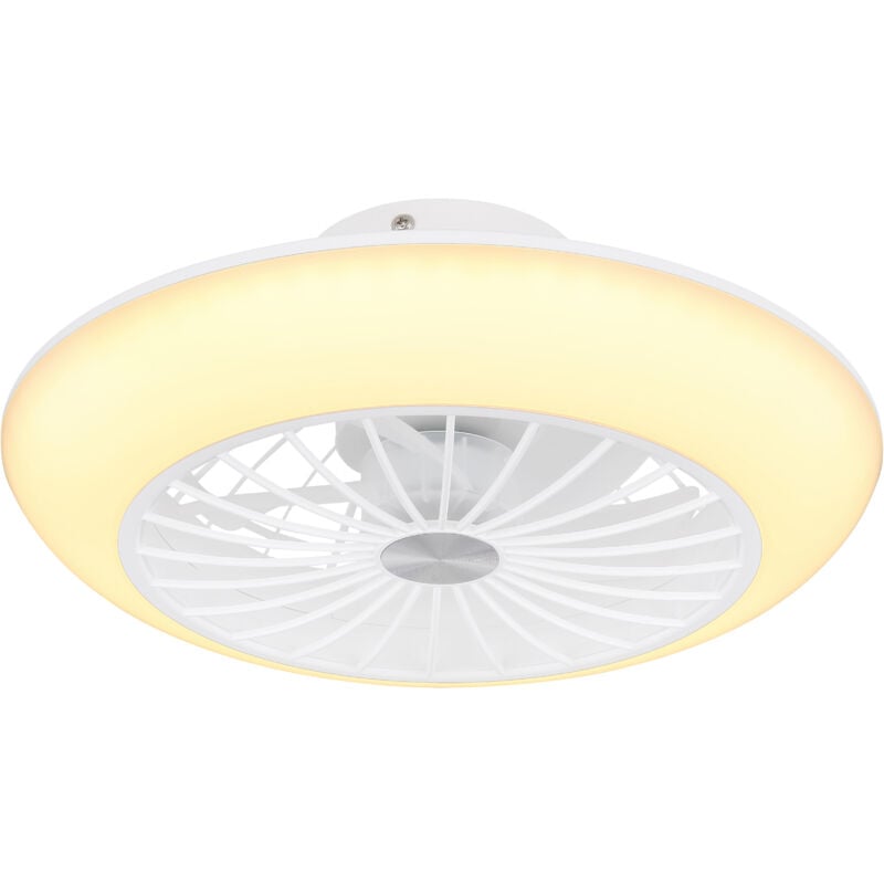 Globo - Ceiling fan Lafee White with included 55W led light