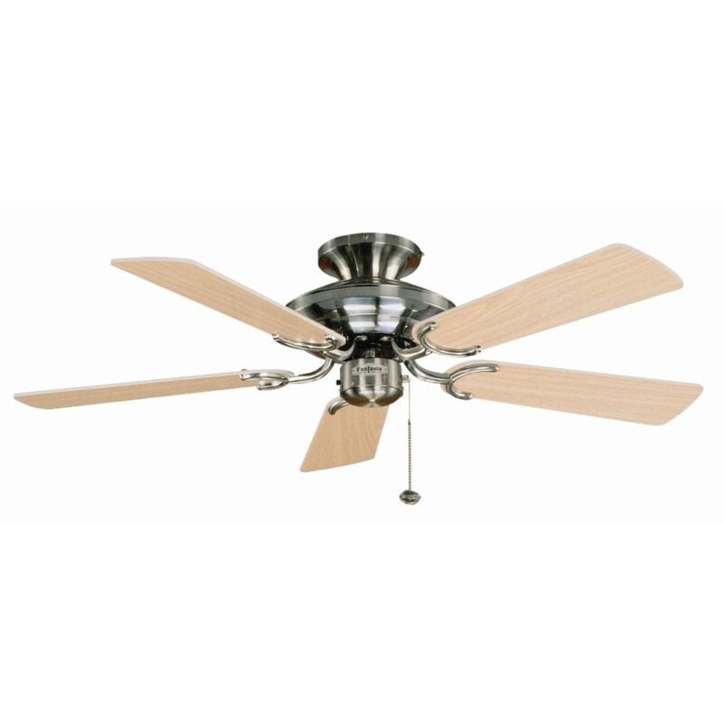 Fantasia - Ceiling Fan Mayfair Steel / Maple with Pull Cord