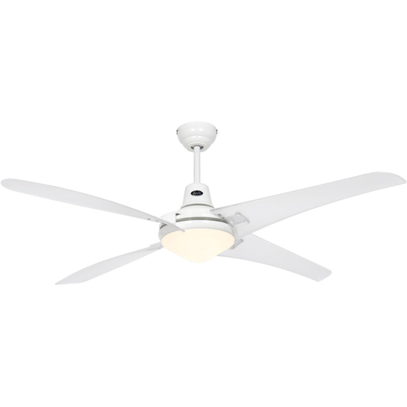 Ceiling Fan Mirage White-Clear with Light & Remote