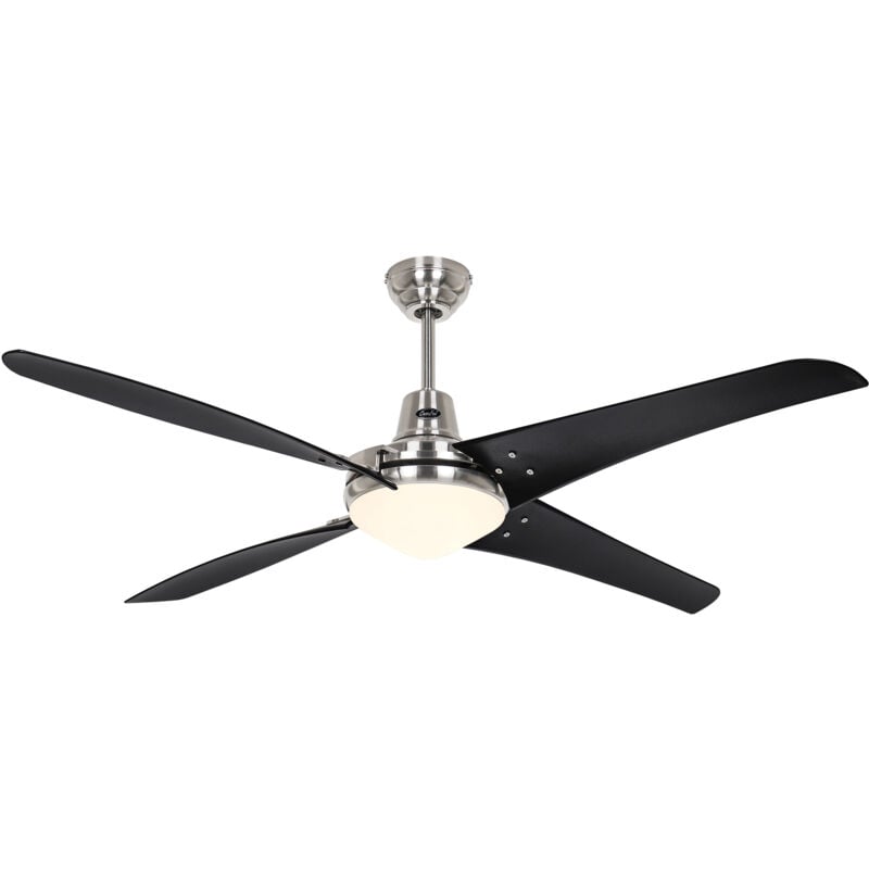 Ceiling Fan Mirage Chrome-Black with Light & Remote