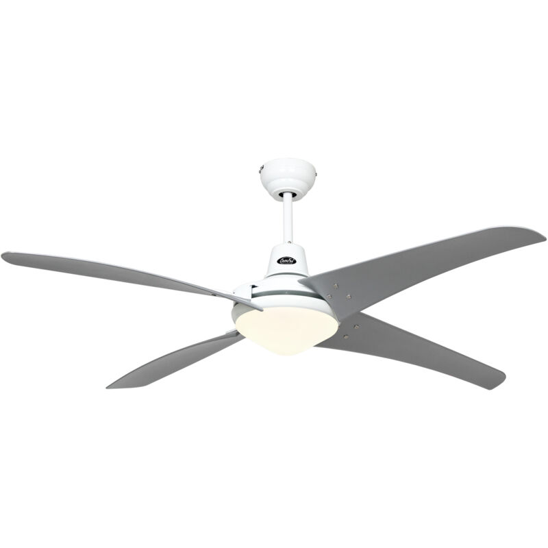 Casafan - Ceiling Fan Mirage White-Silver with Light & Remote