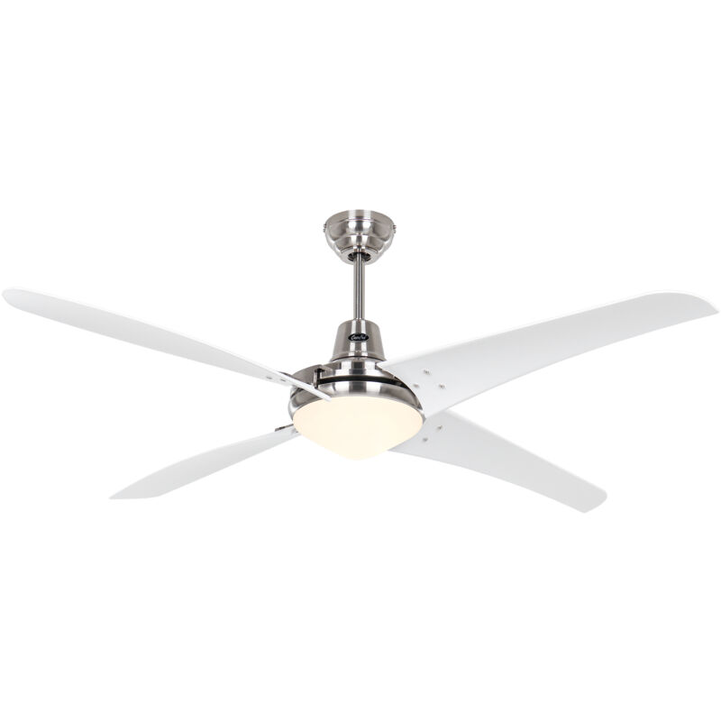 Casafan - Ceiling Fan Mirage Chrome-White with Light & Remote