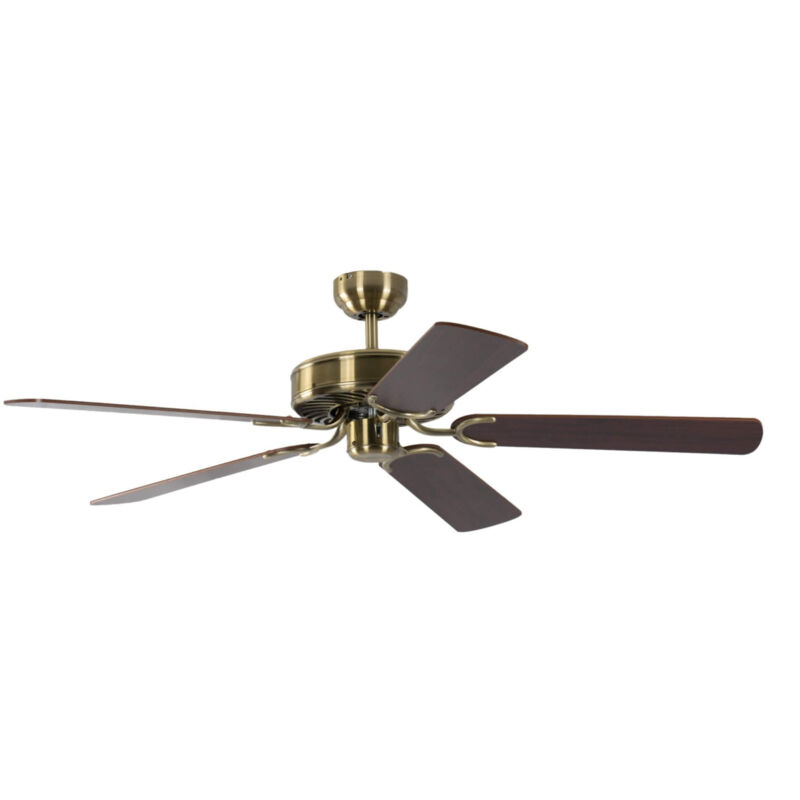 Image of Ceiling Fan Potkuri Antique Brass /&hellip;