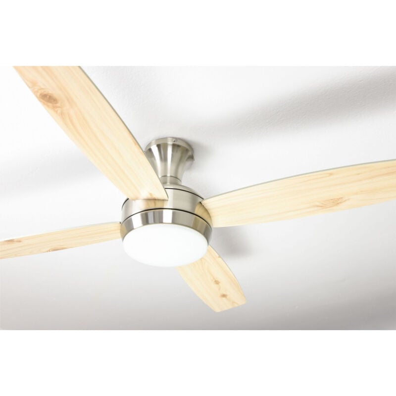 Ceiling Fan Saturn Nickel with Light & Remote Control