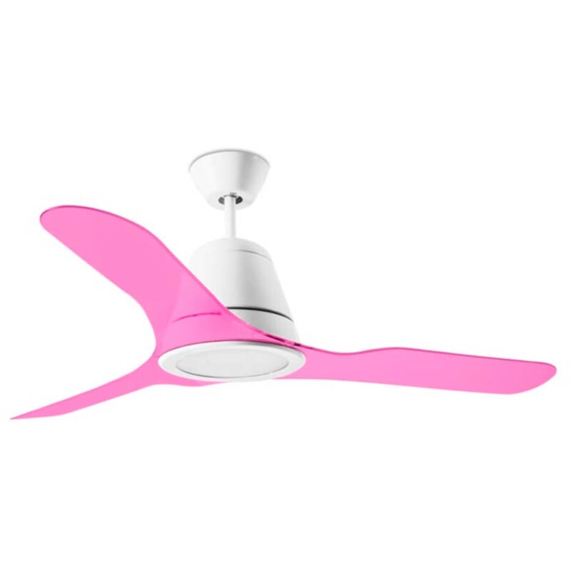 Leds-c4 - Ceiling fan Tiga Pink 132cm / 52 with led and Remote