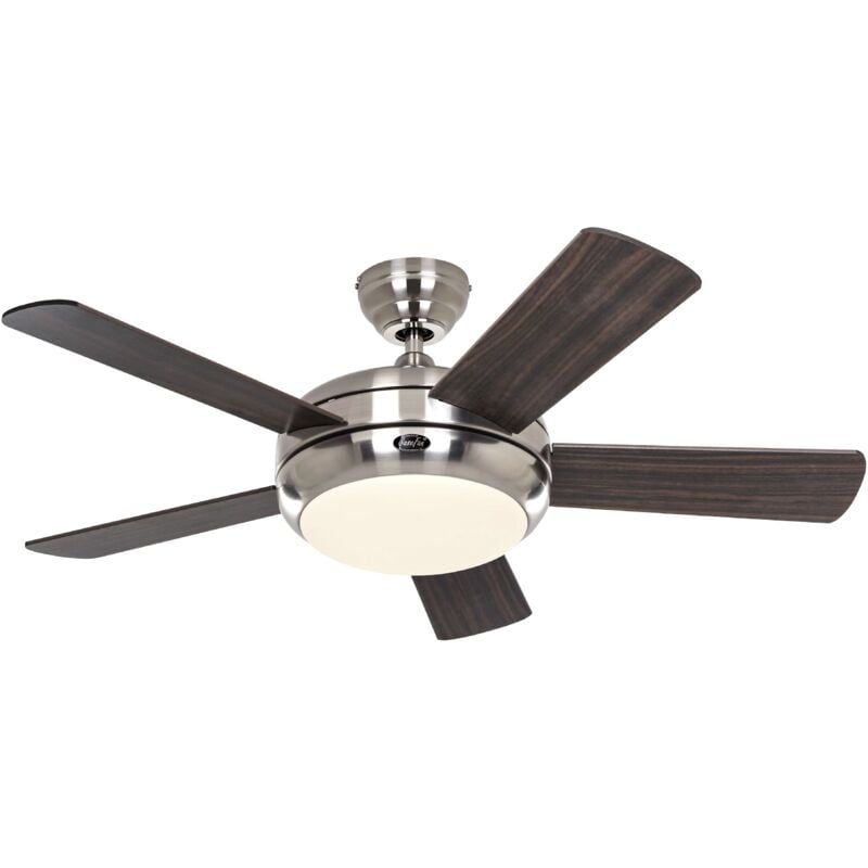 Ceiling Fan Titanium Chrome 105 Walnut / Cherry