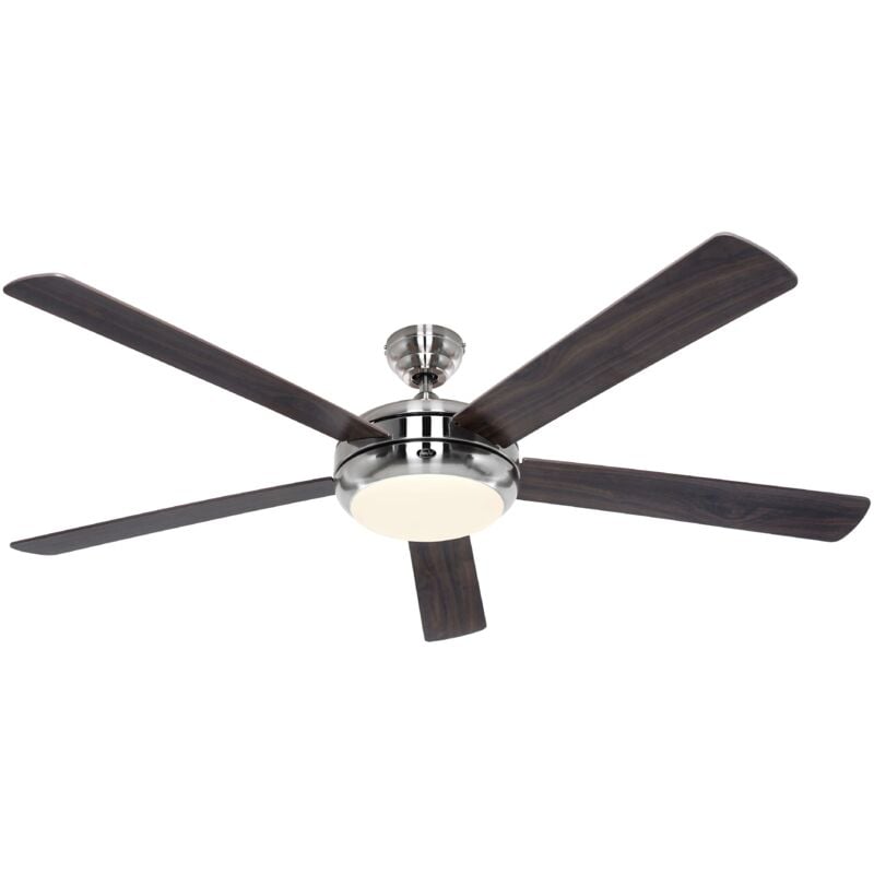 Ceiling fan Titanium Chrome 162cm / 64' Walnut / Cherry