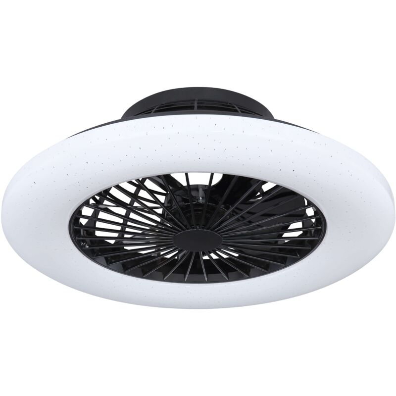 Image of Ceiling fan Travo Black with LED&hellip;