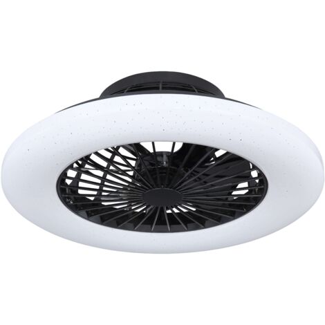 Ceiling fan Travo Black with LED light and remote