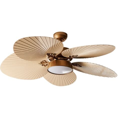 BELIANI Ceiling Fan with Light BORMEJO with Remote Gold