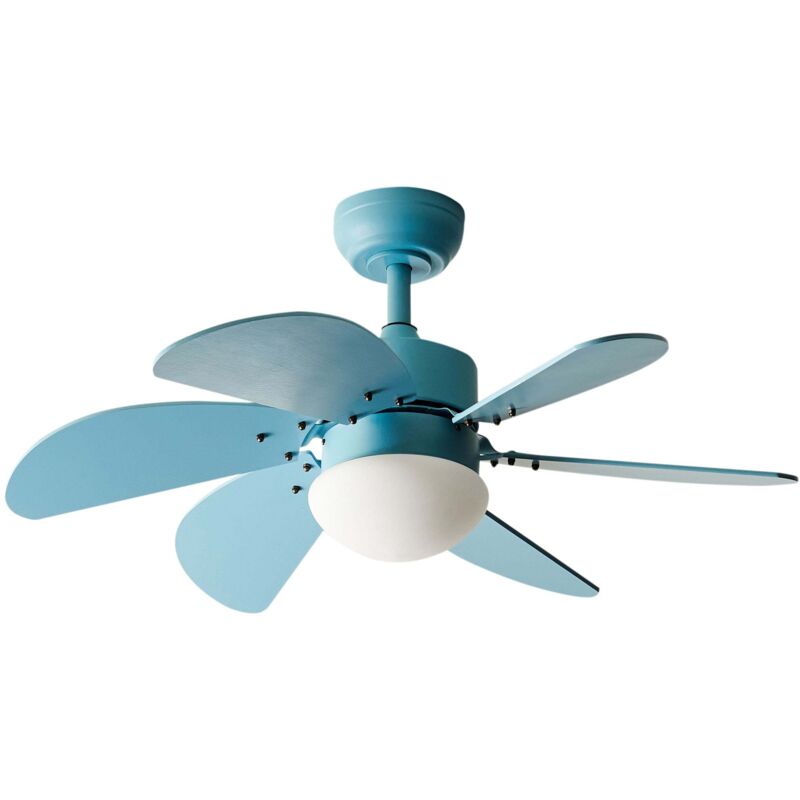 Ceiling Fan with Light LOGAR with Remote Blue