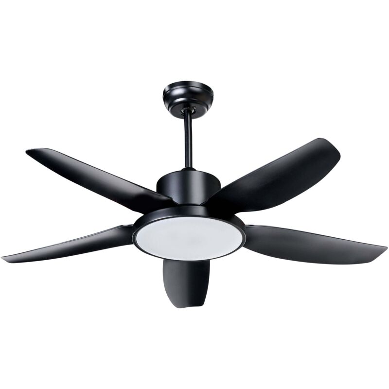 Image of Ceiling Fan with Light Black Synthetic&hellip;