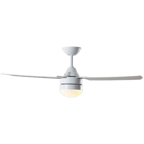 Ceiling Fans with Lighting Andi (modern) in White made of Plastic for e.g. Living Room & Dining Room (1 light source, E14) from Starluna